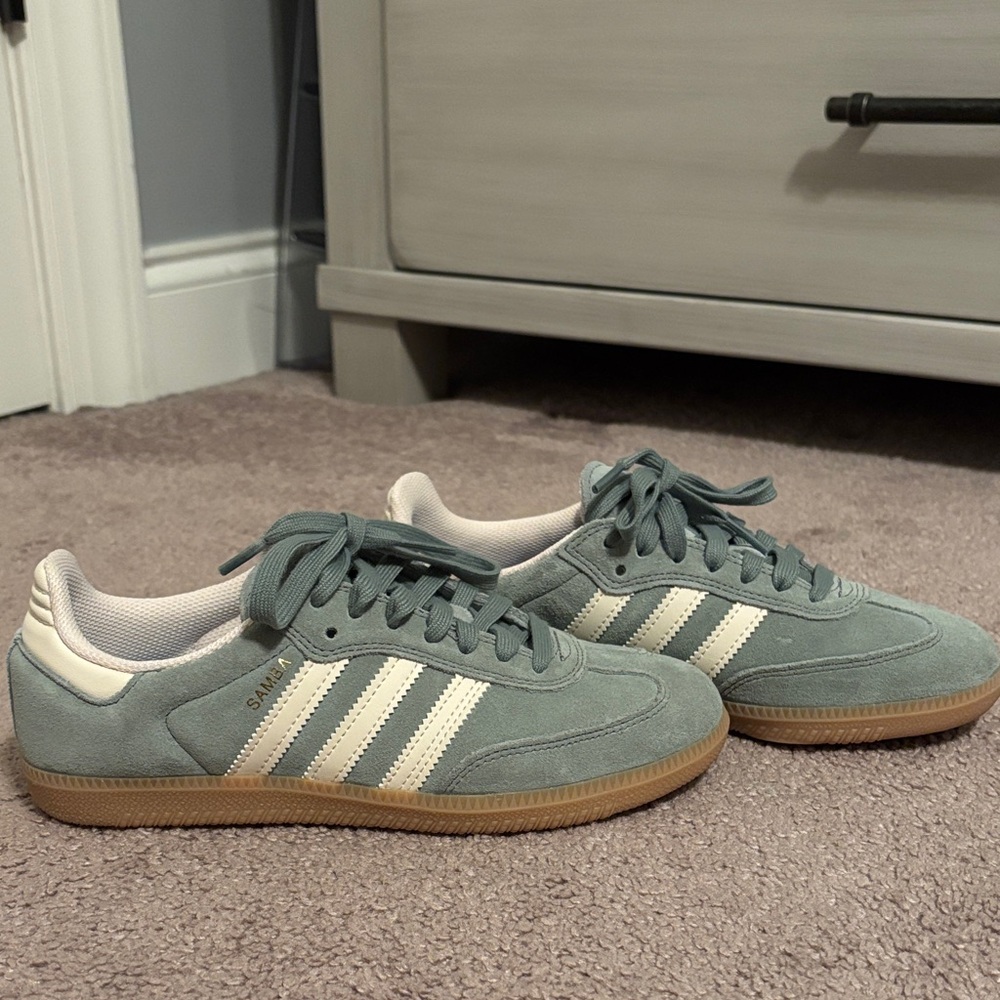 Adidas Men's Sneakers - Green and Cream